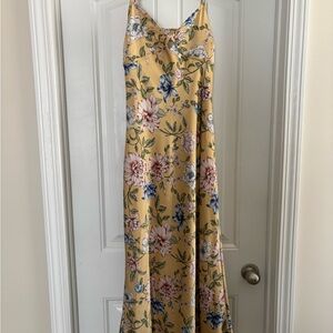 Yellow Floral Slip Dress